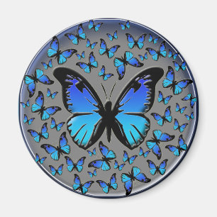 blue butterflies magnet