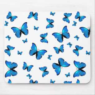 Blue Butterflies Mouse Pad