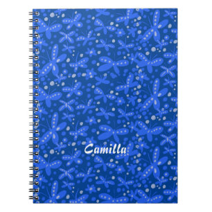 Blue butterflies notebook
