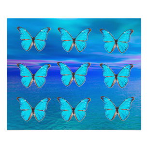 Blue Butterflies Photo Print