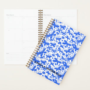 Blue butterflies planner