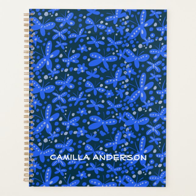 Blue butterflies planner (Front)