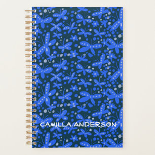 Blue butterflies planner