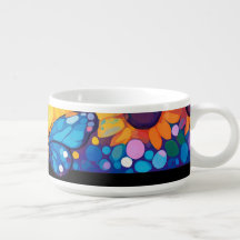 Blue Butterflies & Sunflowers Chilli Bowl