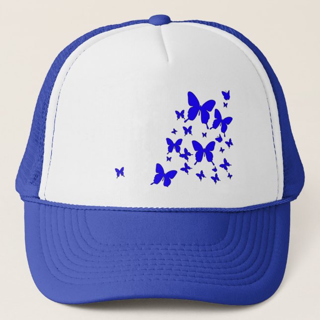 Blue Butterflies Trucker Hat (Front)