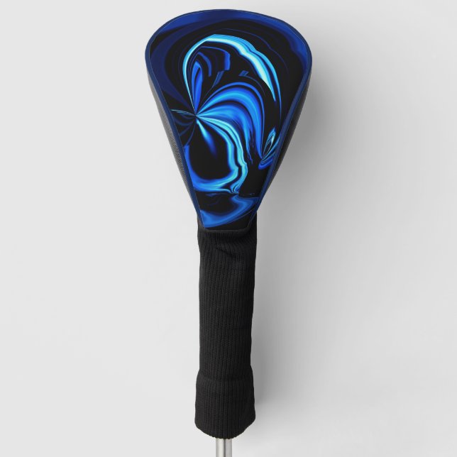 Blue Butterfly Abstract  Golf Head Cover (Front)