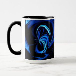 Blue Butterfly Abstract Mug