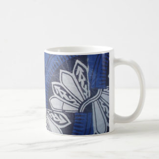 Blue butterfly Ankara Mug