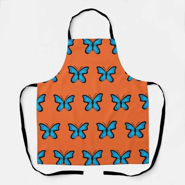Blue Butterfly Apron (Front)