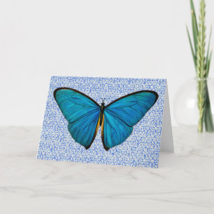 Blue Butterfly Art Note Card