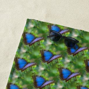 Blue Butterfly Beach Towel