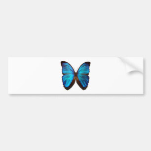 Blue Butterfly Bumper Sticker