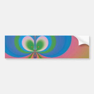 Blue Butterfly Bumper Sticker