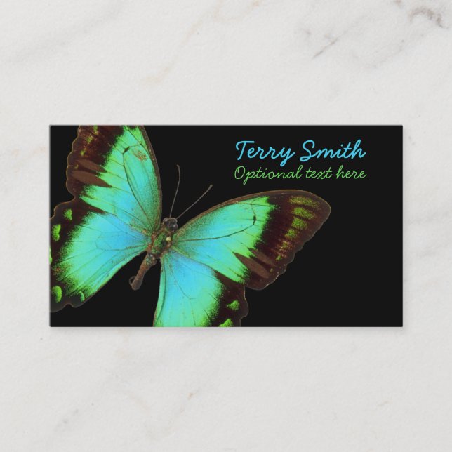 Blue Butterfly Business Card (Front)