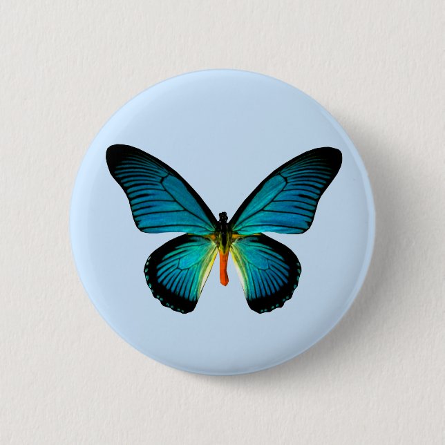 Blue Butterfly Button (Front)