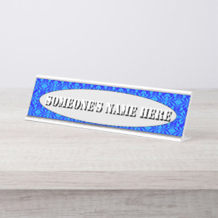 Blue Butterfly by Kenneth Yoncich Desk Name Plate