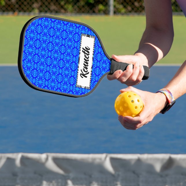Blue Butterfly by Kenneth Yoncich Pickleball Paddle (Insitu)