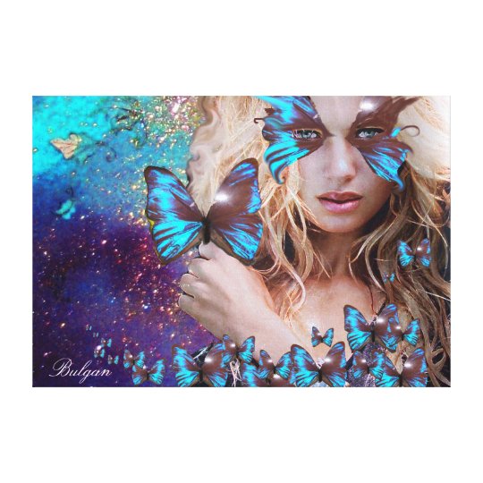 BLUE BUTTERFLY CANVAS PRINT