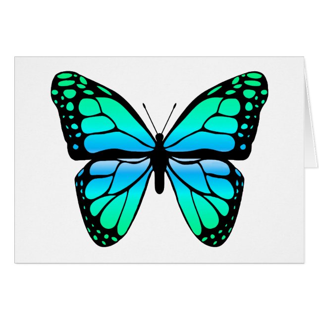 Blue Butterfly Card (Front Horizontal)