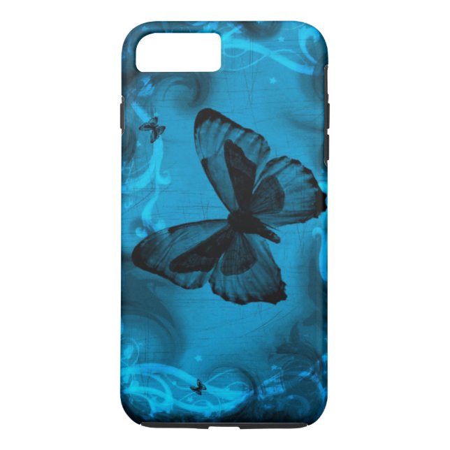 Blue Butterfly Case-Mate iPhone Case (Back)