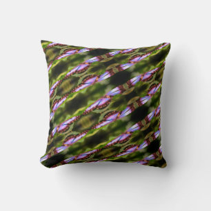 Blue Butterfly Close Up Nature Pattern  Cushion