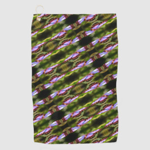 Blue Butterfly Close Up Nature Pattern      Golf Towel
