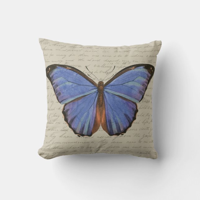 Blue Butterfly Cushion (Front)