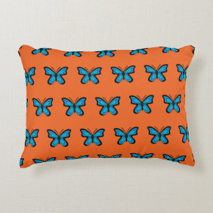 Blue Butterfly Decorative Cushion