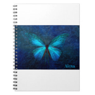 Blue Butterfly Design Notebook