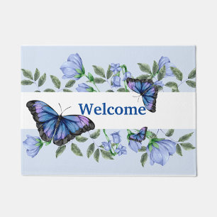 Blue Butterfly Doormat