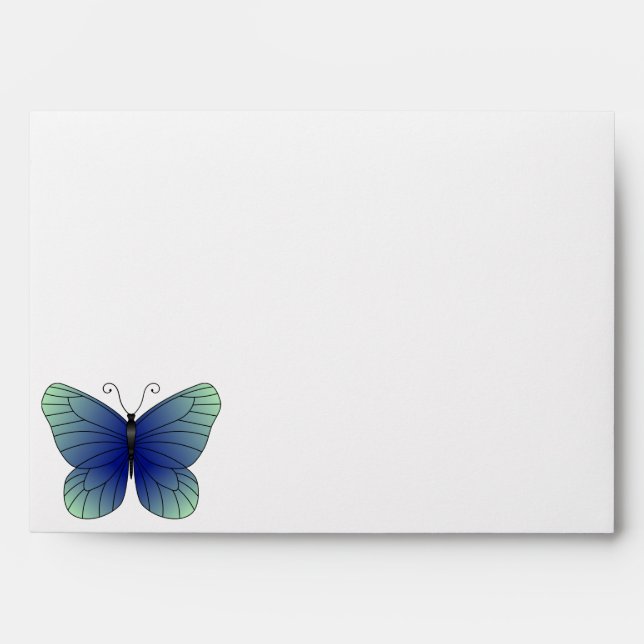 Blue Butterfly Envelope (Front)