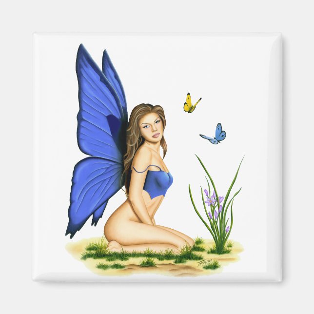 "Blue Butterfly Fairy"  Magnets (Front)