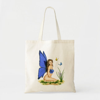 "Blue Butterfly Fairy" Tote bags