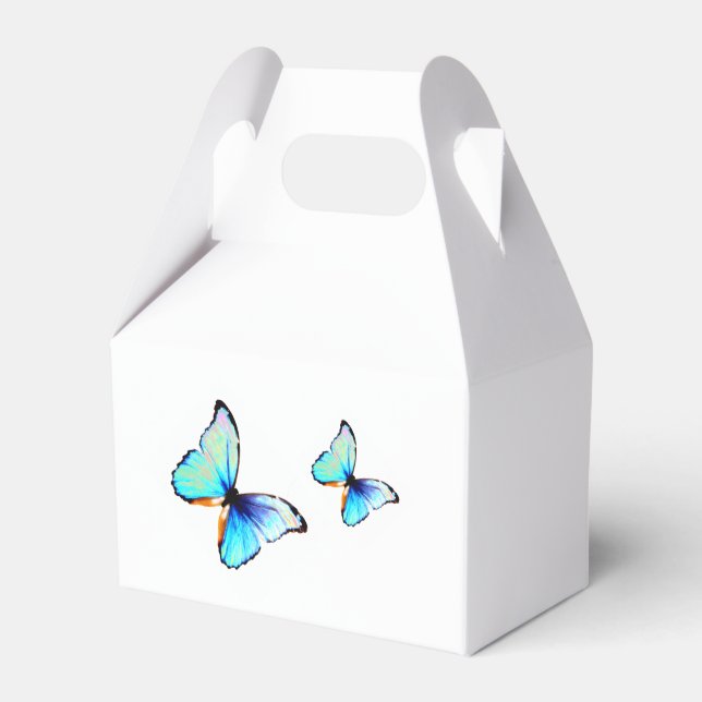 Blue Butterfly Favour Box (Back Side)