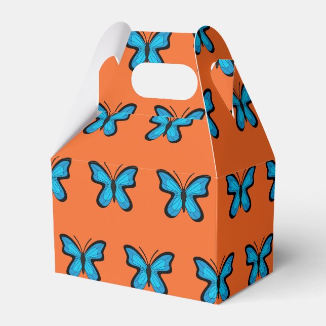 Blue Butterfly Favour Box (Front Side)