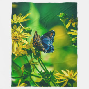 BLUE BUTTERFLY FLEECE BLANKET
