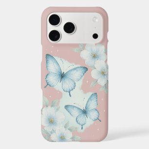 Blue Butterfly Floral Aesthetic Pattern