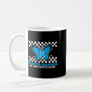 Blue Butterfly For Diabetes Awareness Family Coffee Mug