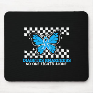 Blue Butterfly For Diabetes Awareness Family Suppo Mouse Pad