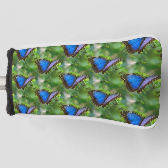 Blue Butterfly Golf Head Cover (Front)