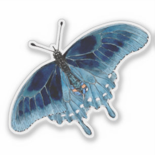 Blue Butterfly Hand Painted Watercolor