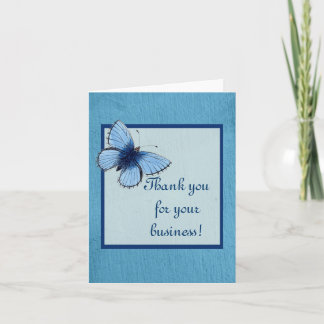 Blue Butterfly Handmade Soap Thank You Card