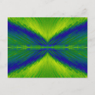 Blue Butterfly In Green Light Postcard