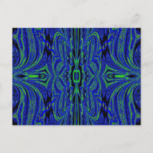 Blue Butterfly in Green Postcard