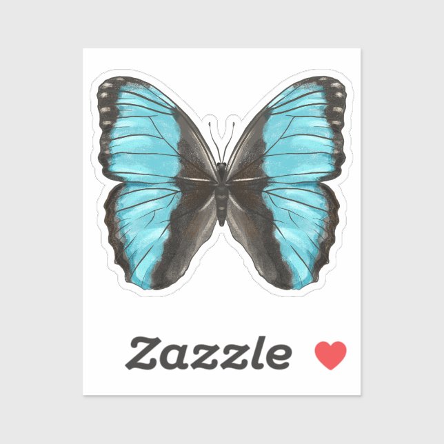 Blue Butterfly Insect Art Nature Lover (Sheet)