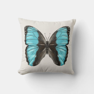 Blue Butterfly Insect Art Nature Lover Cushion