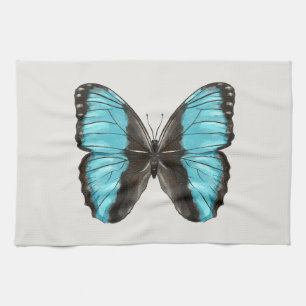 Blue Butterfly Insect Art Nature Lover Tea Towel