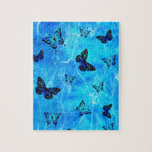Blue Butterfly Jigsaw Puzzle