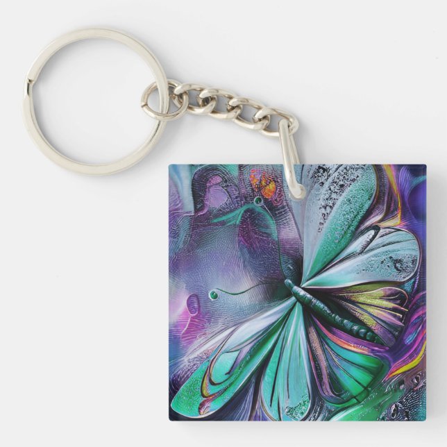 Blue Butterfly Key Ring (Front)