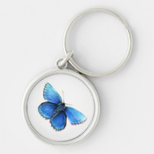 Blue Butterfly keychain/keyring Key Ring
